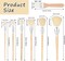 Mop Brush for Acrylic Painting, 7 Pieces Versatile Blending Brush Paint Brushes for Acrylic Painting Goat Hair Paint Brush Set for Acrylic Watercolor Oil Painting Face Body Art